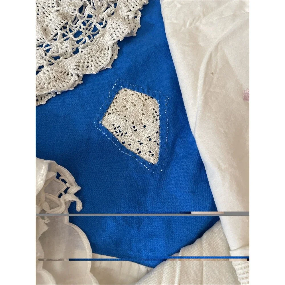 Vintage Cutter Linens Tablecloths, Runners, Doilies For Crafts Embroidered